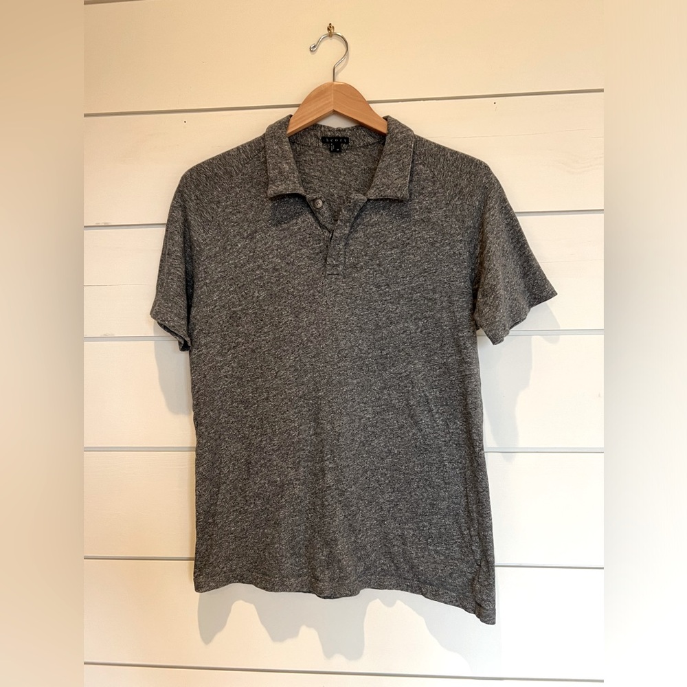 Theory Gray Polo Shirt